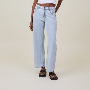 Cotton on low rise baggy jeans, light wash